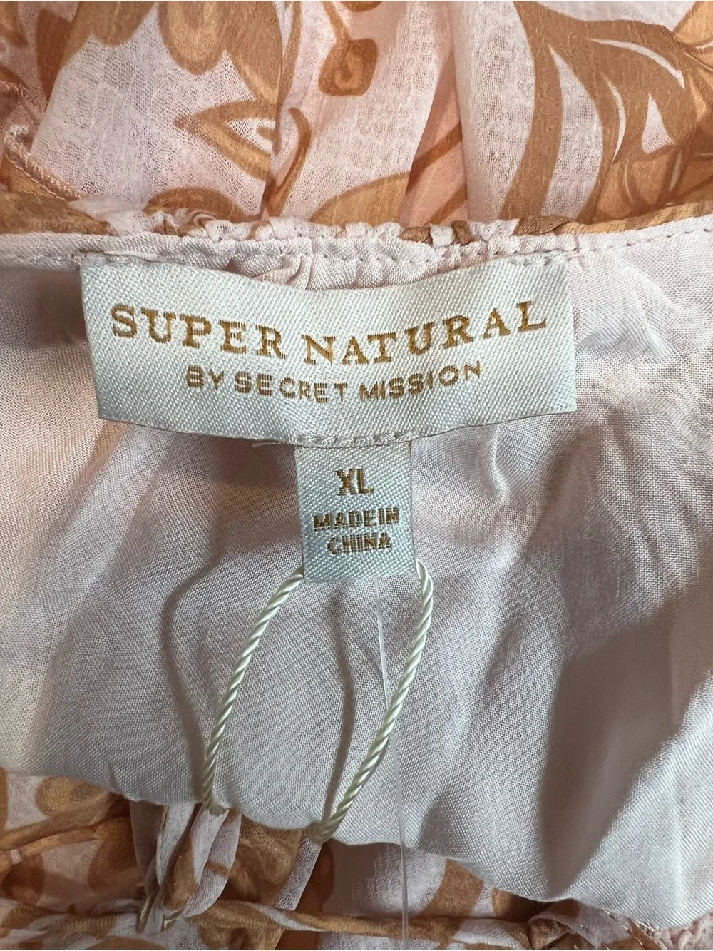 NWT Super Natural by Secret Mission Aviana floral maxi dress Xl Boho Romantic - Picture 3 of 5